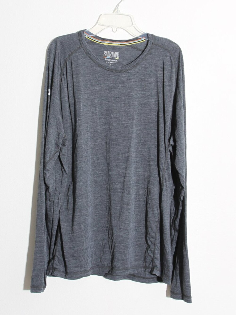Smartwool Men's Merino Wool Active Long Sleeve Tee Shirt Top Gray Size XL